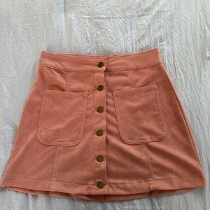 Light pink button down fancy skirt